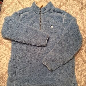Southern Shirt Women’s Medium Blue Plush Sherpa 1/4 Zip Pullover Jacket